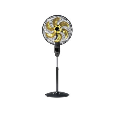 Ventilador De Coluna Mallory Chronos 6 Pás 140W Preto Com Dourado 110V