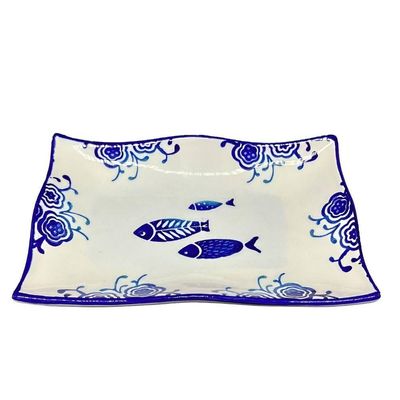 Kit 8 Petisqueiras Bowl Pequena Travessa Oceano Peixe 200ml