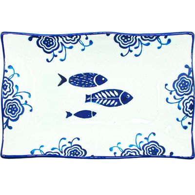 Kit 8 Petisqueiras Bowl Pequena Travessa Oceano Peixe 200ml