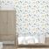 Papel De Parede Dinossauros - G78363 Azul E Bege Tiny Tots 2 - G78363