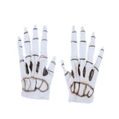 Luva De Látex Esqueleto Para Cosplay E Fantasias Halloween
