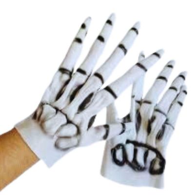 Luva De Látex Esqueleto Para Cosplay E Fantasias Halloween
