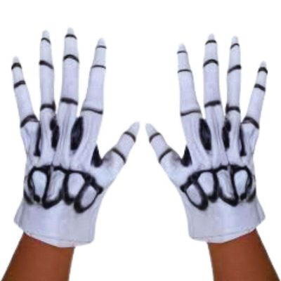 Luva De Látex Esqueleto Para Cosplay E Fantasias Halloween