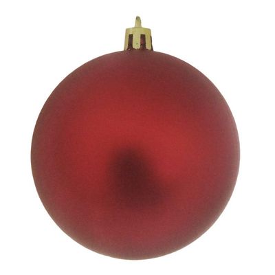Bola De Natal Vermelha Kit Misto 8cm - 6 Unidades