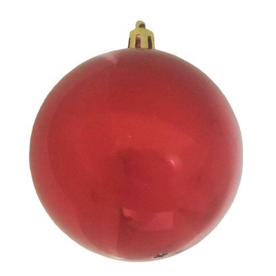 Bola De Natal Vermelha Kit Misto 8cm - 6 Unidades