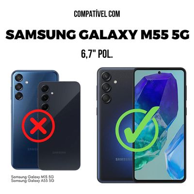 Película para Samsung Galaxy M55 5G - Traseira de Fibra de Carbono Preta - Gshield
