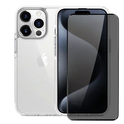 Kit Capa Anti-Slip  e Pelicula Defender Pro Privacidade para iPhone 15 Pro Max - Gshield