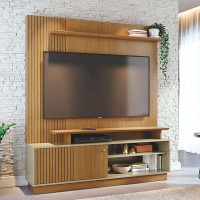 Home Painel Para Tv Frostfall Cumaru Opala