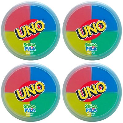 4X STIICA E PULA MASSINHA AIR CLAY 20g UNO - DOCE BRINQUEDO