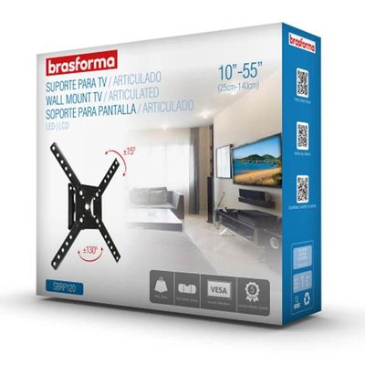 Suporte De Tv Articulado Universal-brasforma Sbrp120 10 A 55