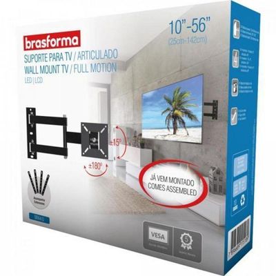 Suporte De Tv Articulado 10-56 Bra4.0 Brasforma Preto