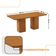 Mesa De Jantar Eloise 180cm Tampo MDF Com 6 Cadeira Moderna Linho Capuccino Naturale