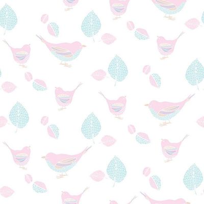 Papel De Parede Just 4 Kids Passarinhos G56539 - Rolo: 10m X 0,52m