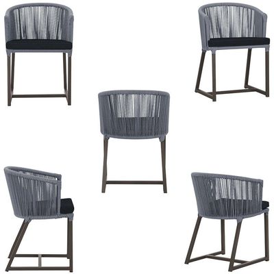 Mesa Com 6 Cadeiras De Jantar Noronha E12 Trama Original Prata