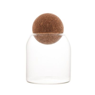 Pote De Vidro Borossilicato Com Tampa Esfera De Rolha Clean 510ml 1886 - Lyor