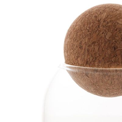 Pote De Vidro Borossilicato Com Tampa Esfera De Rolha Clean 510ml 1886 - Lyor