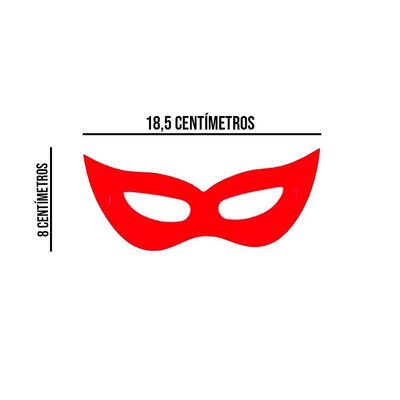 Máscara De Carnaval Vermelho Neon - 12 Unidades