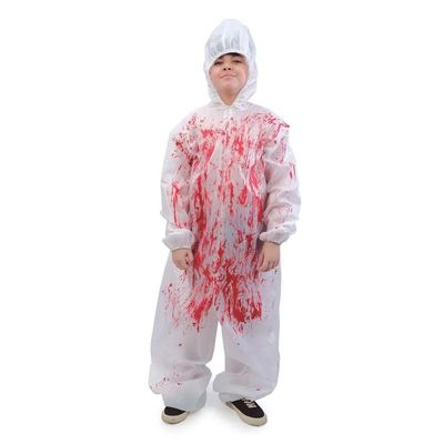 Fantasia Infantil Halloween Açougueiro Sangrento Com Capuz