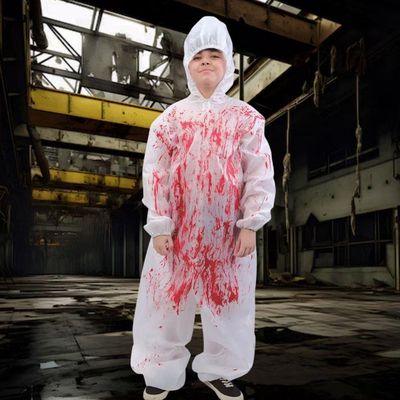 Fantasia Infantil Halloween Açougueiro Sangrento Com Capuz