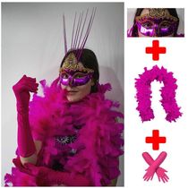 Fantasia De Carnaval Feminina Rosa Choque Luxo