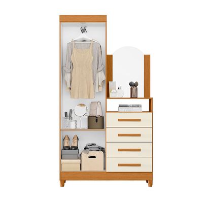 Cômoda Palumóveis New Capri com 2 Portas e 4 Gavetas 103cm de Largura Cinamomo/Off White