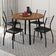 Conjunto Sala De Jantar 6 Cadeiras Austin Carraro Nogal Preto