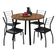 Conjunto Sala De Jantar 6 Cadeiras Austin Carraro Nogal Preto