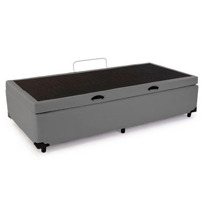 Cama Box Baú Solteiro Sintético Sereneprime Cinza 88x188x44