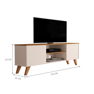Bancada Tvs 60 Polegadas Los Angeles Off White Cedro