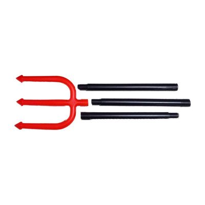 Tridente Vermelho De Plástico Desmontável - 100cm