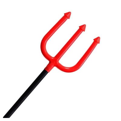 Tridente Vermelho De Plástico Desmontável - 100cm