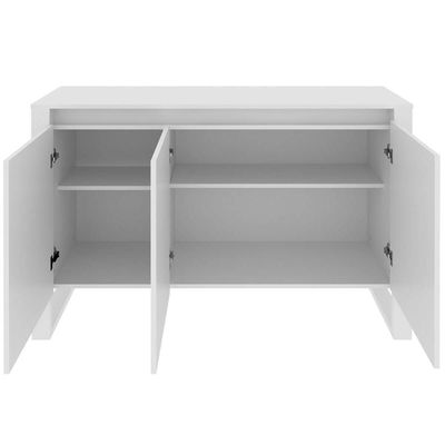 Armário Balcão Escritório 3 Portas 136x36x84cm Branco ME4147 Tecnomobili Branco