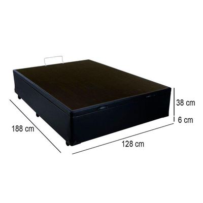 Cama Box Baú Viúva Sereneprime Sintético Preto 44x128x188