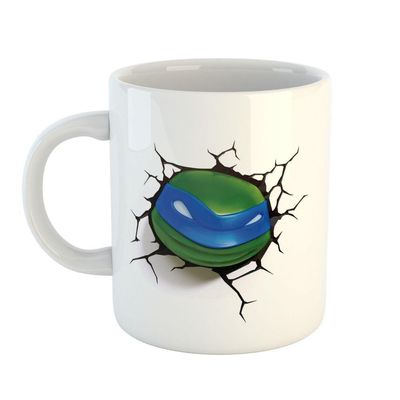 Caneca De Porcelana 325ml Com Design 3d Exclusivo Tartaruga Ninja