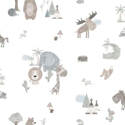 Papel De Parede Sambori Faune 130-1 - Rolo 10m X 0,53m