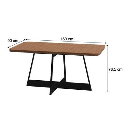 Mesa De Jantar Retangular 1,6 M átria 1592 Carraro Nogal Preto
