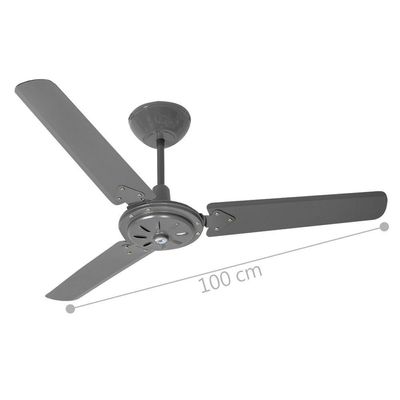 Ventilador Jan Grafite 220V 3 Pás E Controle 220V