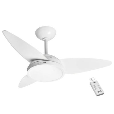 Ventilador Led Lian Branco 220V 3 Pás E Controle 220V