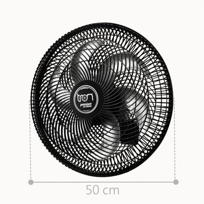 Ventilador Parede Lorena Preto Oscilante 127V 110V