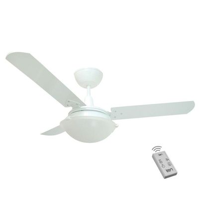 Ventilador Unions Branco 220V 3 Pás Branca E Controle 220V