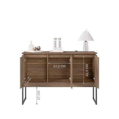 Aparador Buffet Com 3 Portas Bari Afarra Preto