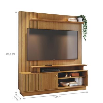 Home Painel Para Tv Frostfall Cumaru