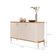 Conjunto Buffet E Cristaleira Lirio Off White Nature Bronze