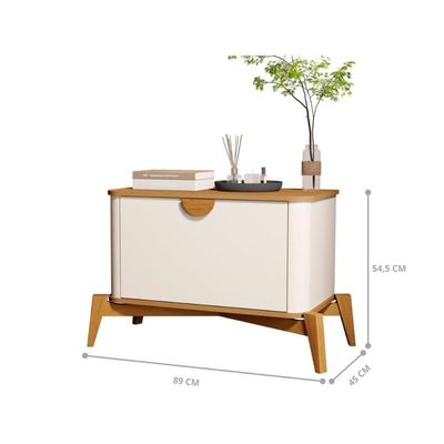 Mesa Auxiliar De Cabeceira Juazeiro Off White Nature