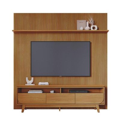 Conjunto Painel E Rack Coimbra Cumaru