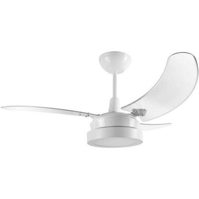 Ventilador Búzios Led Branco 220V 3 Pás Transparentes 220V