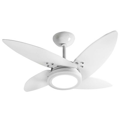 Ventilador Led Paris Branco 4 Pás 110V 110V