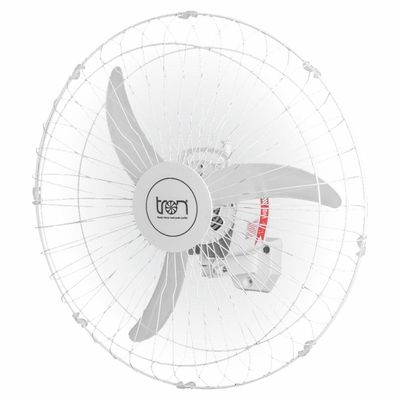 Ventilador Oscilante De Parede Bivolt Grade Em Aço Branco Bivolt