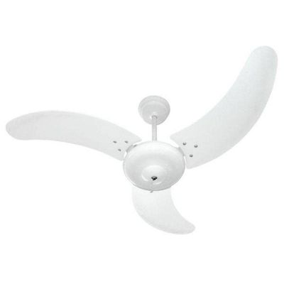 Ventilador Búzios Branco 110V 3 Pás Brancas Sem Lustre 110V