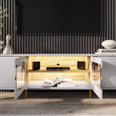 Rack Honolulu Para Tv 75 Polegadas Off White Nature